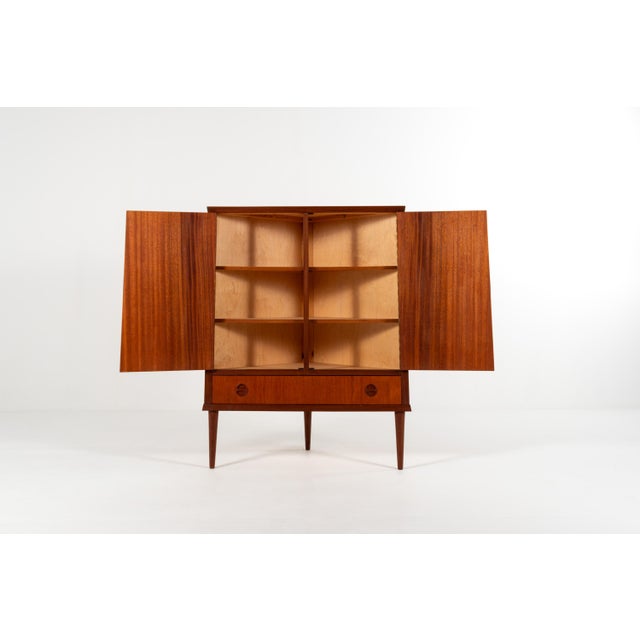 Mid-Century Modern Danish Teak Corner Cabinet with Drawer, 1960s For Sale - Image 6 of 14