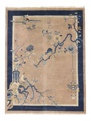 Antique Chinese Art Deo Pictorial Rug - 08'11 X 11'08