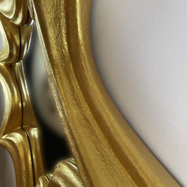 2020s Mirror No. 3 - Sculptural Wall Object, Gold For Sale - Image 5 of 12