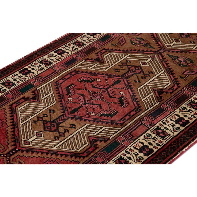 Vintage Heriz Handmade Wool Rug For Sale - Image 9 of 10