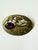 Lovely antique Art nouveau sash pin with purple cut crystal or glass stone. Iconic art nouveau floral design with lotus...