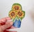 Vintage Needlepoint Sunflower Flatware Bouquet Pocket Holders, Set of 4 For Sale - Image 4 of 8