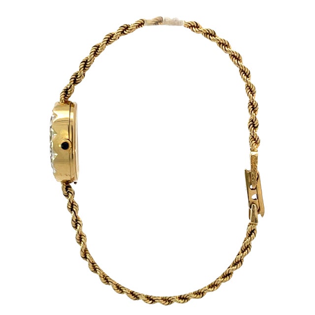 Modern Mid 20th Century Jaguar Ladies Vintage Watch in 14k Yellow Gold For Sale - Image 3 of 8