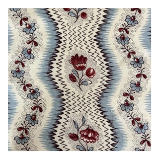 Pierre Frey Le Manach Greuze Blue Cotton Fabric- 4 1/2 Yards For Sale
