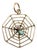 Late 19th Century 9k Gold Victorian Spider Pendant With Turquoise and Pearl For Sale