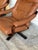 Pair of Brown Leather Swivel Lounge Chairs Danish Mid-Century Modern 1970s For Sale - Image 9 of 13