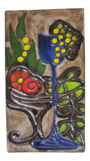 Mid Century German Ceramic Wall Plaque