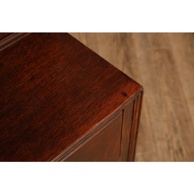 Wood Yawman & Erbe Antique Oak Multi-Drawer File Cabinet For Sale - Image 7 of 18