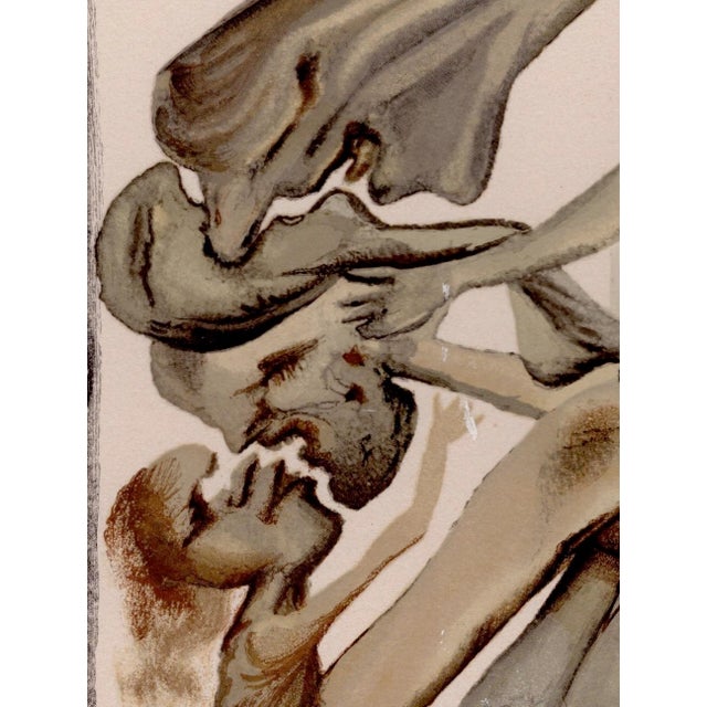 Salvador Dali, Preview of Lower Hell, 1964, Original Woodcut For Sale - Image 4 of 9