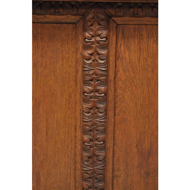 Antique Renaissance Revival Oak Wood Spiral Barley Twist Jelly Liquor Cabinet For Sale - Image 10 of 18