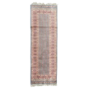 Vintage Rustic Wool Pakistani Runner, 1980s