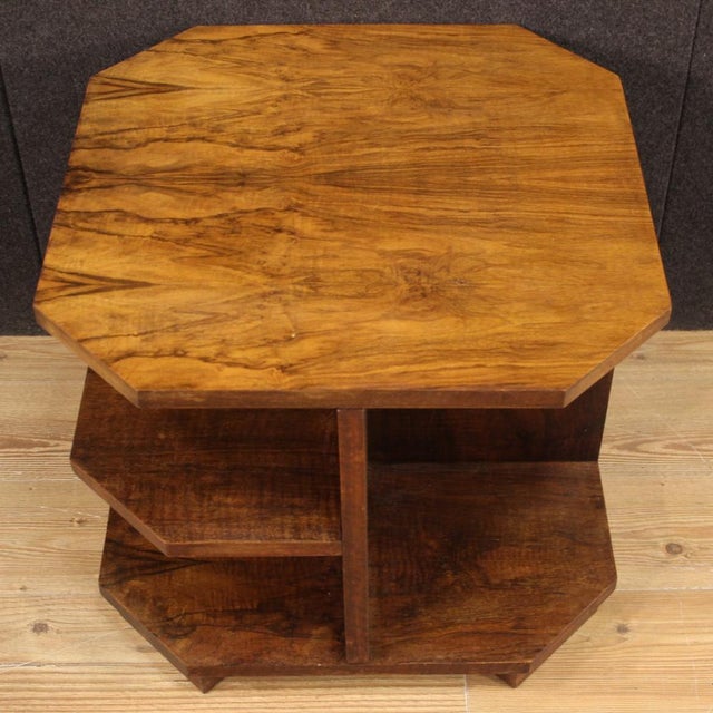 Italian Coffee Table in Walnut Wood, 1960s For Sale - Image 10 of 12