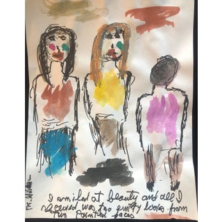 Peter Emanuel Goldman, Modernist Watercolor Painting Peter Goldman American Filmmaker Neo Expressionist, 2020 For Sale