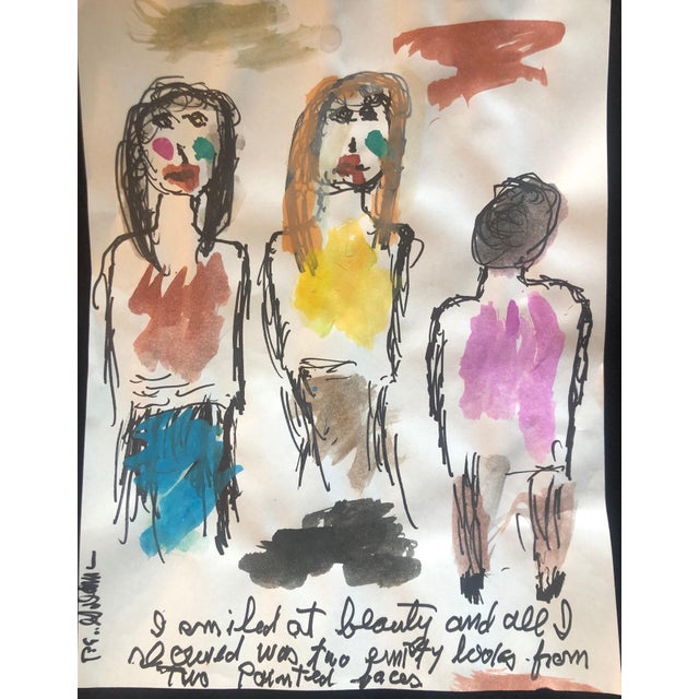 Peter Emanuel Goldman, Modernist Watercolor Painting Peter Goldman American Filmmaker Neo Expressionist, 2020 For Sale