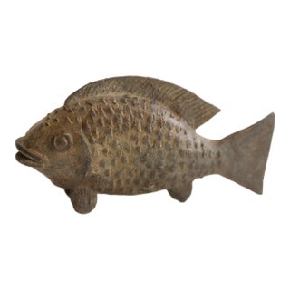 Vintage African Fish Sculpture For Sale