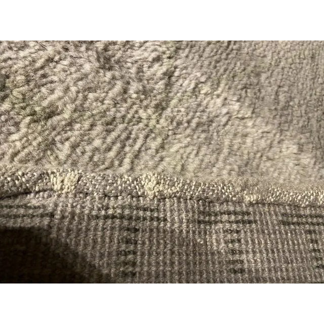 2020s Gray Color Hand Knotted Moroccon Rug For Sale - Image 5 of 10