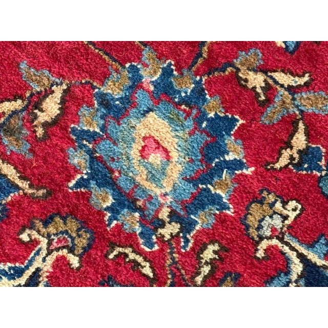 11ft 4 in × 15ft 6 in Persian Kashan Handmade Wool Rug For Sale In San Francisco - Image 6 of 12