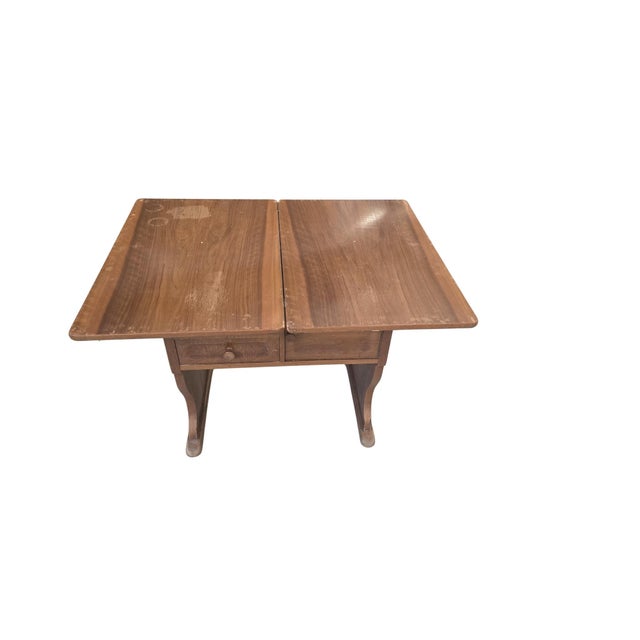 Vintage Book-Shaped Wooden Coffee Table with Drawers and Compartment, 1970 For Sale - Image 6 of 10