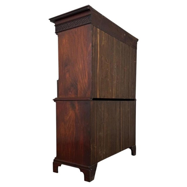 18th Century Georgian English Chippendale Mahogany Chest on Chest For Sale - Image 11 of 12