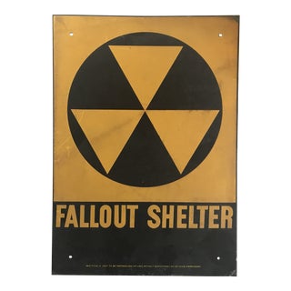 Vintage 1960's Federal Fallout Shelter Sign For Sale