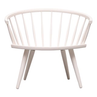 Arka White Lounge Chair by Yngve Ekström for Stolab, 1950 For Sale