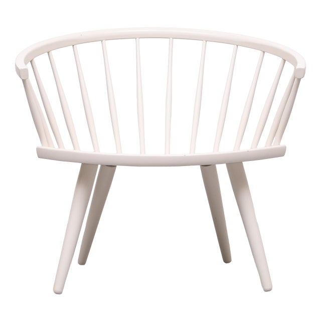 Arka White Lounge Chair by Yngve Ekström for Stolab, 1950 For Sale