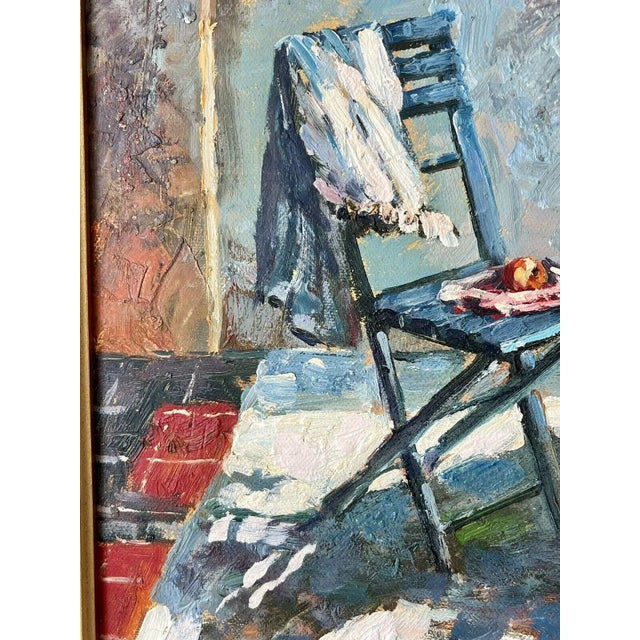 Richard Boyer 1990s Impressionist Cafe Painting Framed For Sale - Image 4 of 10