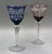 Saint Louis Lead Crystal Overlay Roman Wine Glasses in Cobalt Burgundy, 1890s, Set of 2 For Sale - Image 3 of 16