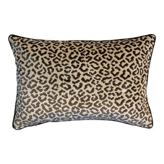 Brunschwig and Fils Cheetah Velvet Pillow For Sale
