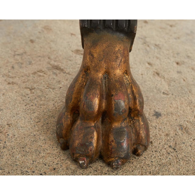 19th Century Neoclassical Italian Regency Period Curule Leg Bench For Sale - Image 10 of 13