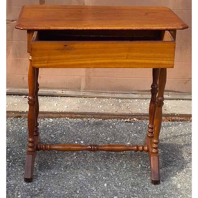 19th Century Victorian Mahogany Single Drawer Side Table For Sale - Image 10 of 11