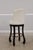 Animal Skin Set of 4 White Leather Revolving Seat Bar Stools For Sale - Image 7 of 17