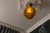 French Art Deco Pendant Light in Molded Amber Glass & Brass, 1930s For Sale - Image 4 of 18
