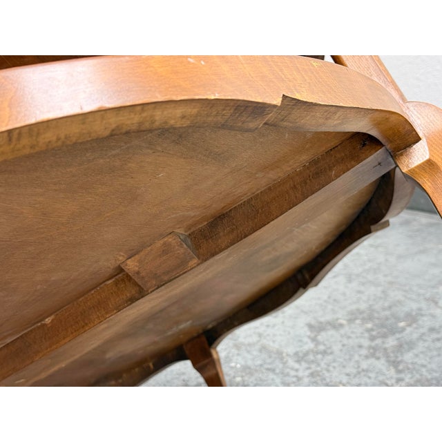 Mid 20th Century French Provincial Style Round Coffee Table, 37 Inch For Sale - Image 11 of 12