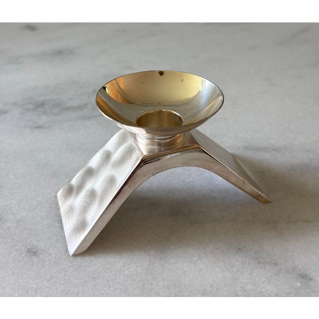 WMF Ikora Vintage WMF Ikora Silver Plated Candle Holder For Sale - Image 4 of 8