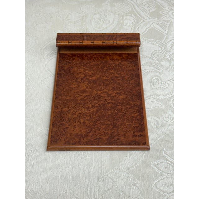 Wood Vintage Hermes Lacquered Burlwood Notepad Holder For Sale - Image 7 of 12