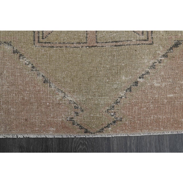 1970s Vintage Handmade Wool Cotton Orange Runner Rug For Sale In San Francisco - Image 6 of 11