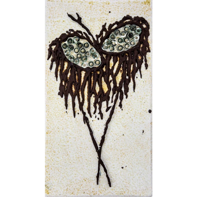 Mid-Century Modern Studio Ceramic Wall Plaque, 1970s For Sale - Image 9 of 9