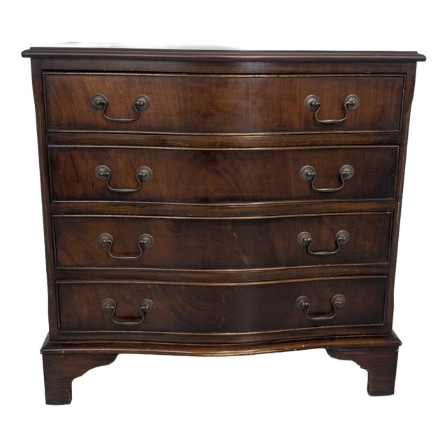 Vintage Chippendale Chest of Drawers in Wood, 1955 For Sale