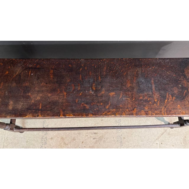 Long Georgian Oak Joint Stool, 1800 For Sale - Image 12 of 14