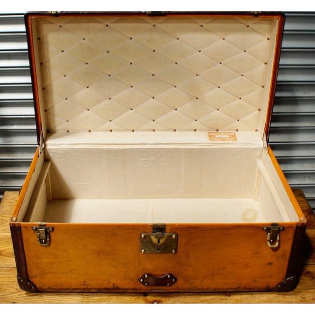 Orange Steamer Trunk from Louis Vuitton, 1910 For Sale - Image 12 of 18