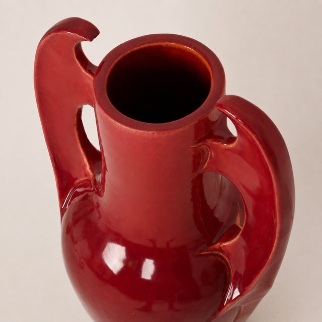 Ceramic Art Nouveau Ceramic Vases with Oxblood Glaze, France, 1900, Set of 2 For Sale - Image 7 of 12