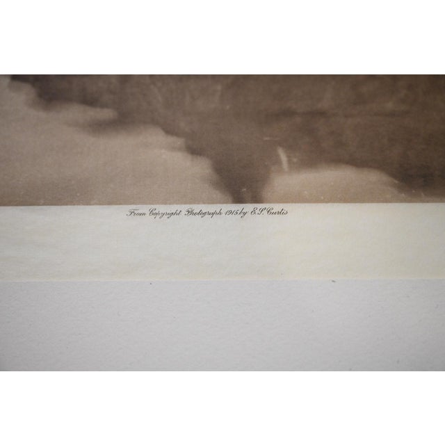 Paper Edward S. Curtis "The Bowman" Photogravure on Gampi Tissue, 1916 — Nootka Archer, Cardozo Collection For Sale - Image 7 of 8