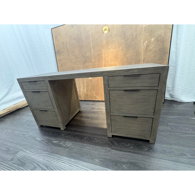 Contemporary Rh Laguna Storage Desk – Grey Driftwood For Sale - Image 3 of 18