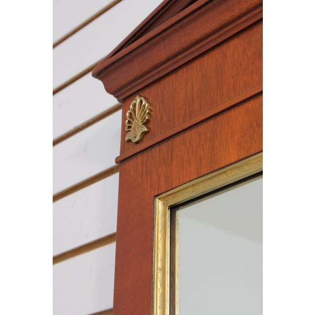 Vintage Mahogany Pediment Top Wall Mirror For Sale - Image 12 of 14