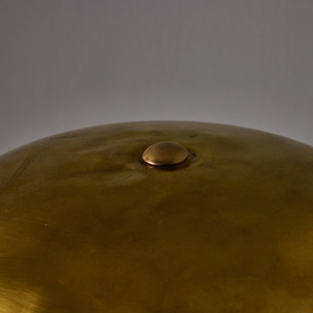 1940s Giovanni Michelucci Patinated Brass Adjustable Banker Lamp for Lariolux For Sale - Image 13 of 18
