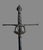 17th century shell-shaped rapier with a taza For Sale