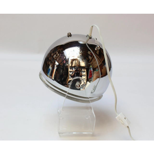 Robert Sonneman Robert Sonneman Lucite and Chrome Illuminated Adjustable Vanity Mirror For Sale - Image 4 of 11