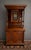 Late 19th Century Late 19th Century French Carved Oak Two Piece Cupboard With Stained Glass For Sale - Image 5 of 7