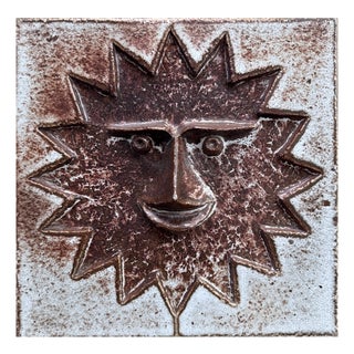 Large Ceramic Tile attributed to Roger Capron for Vallauris, 1950s For Sale